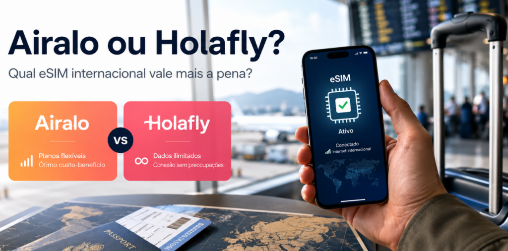 Airalo ou Holafly qual eSIM internacional vale mais a pena