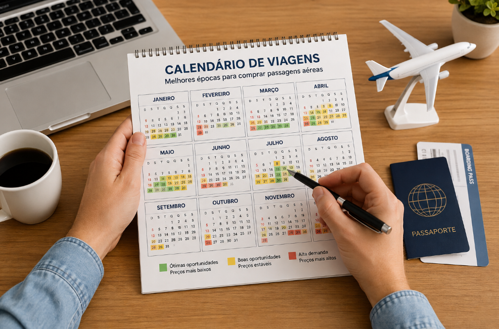 Calendário das Melhores Épocas para Comprar Passagens Aéreas e Economizar o Ano Todo
