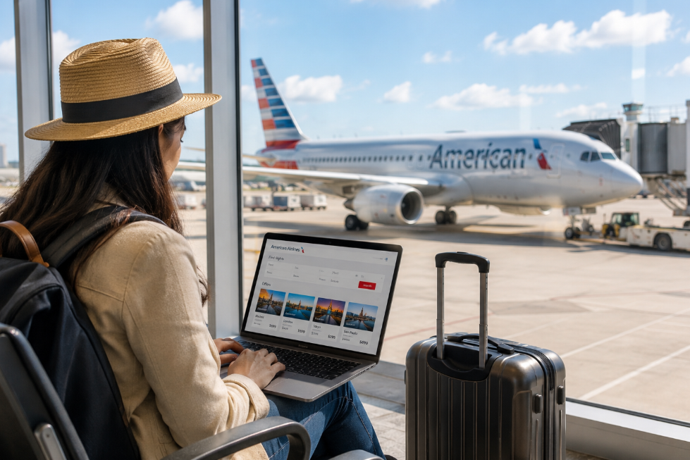 Como explorar ofertas de voos internacionais na American Airlines